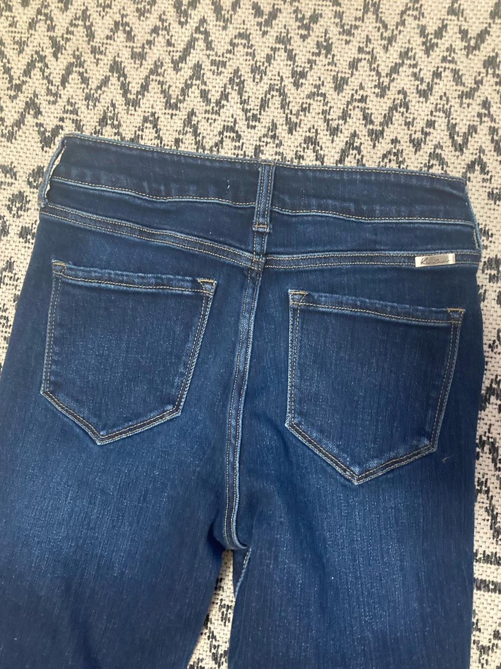 Women’s Dark Blue Flared Jeans - Picture 4 of 11